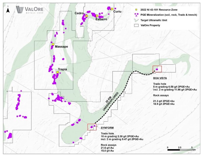 valore-reports-high-grade-platinum-and-palladium-from-trado-auger-and-rock-assays-at-boa-vista-target,-pedra-branca-pge-project,-brazil