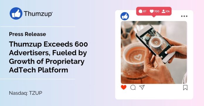 thumzup-exceeds-600-advertisers,-fueled-by-growth-of-proprietary-adtech-platform