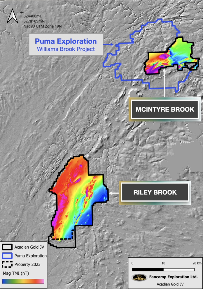 fancamp-reports-coincident-geochemical-and-geophysical-anomalies-at-riley-brook-and-confirms-gold-bearing-rhyolite-at-mcintyre-brook-at-new-brunswick-acadian-gold-joint-venture