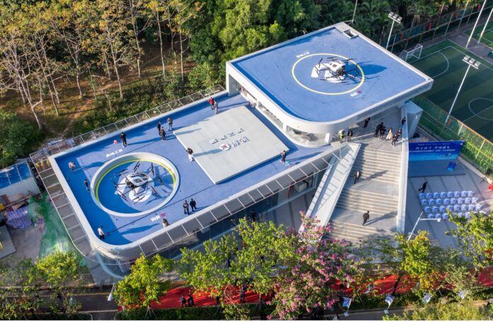 ehang-launches-uam-exhibition-(experience)-center-in-shenzhen’s-luohu-district,-showcasing-first-automated-smart-evtol-vertiport-for-eh216-s