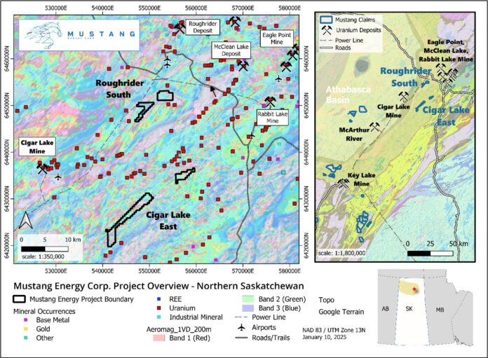 mustang-energy-receives-exploration-permit-for-the-roughrider-south-and-cigar-lake-east-project,-saskatchewan