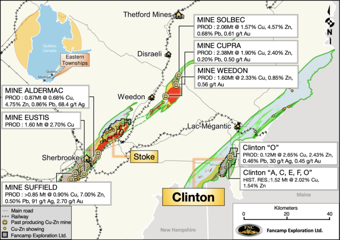 fancamp-reports-positive-gravity-geophysical-survey-results-extending-current-mineralized-lenses-and-defining-multiple-new-cu-zn-massive-sulphide-targets-at-the-clinton-project