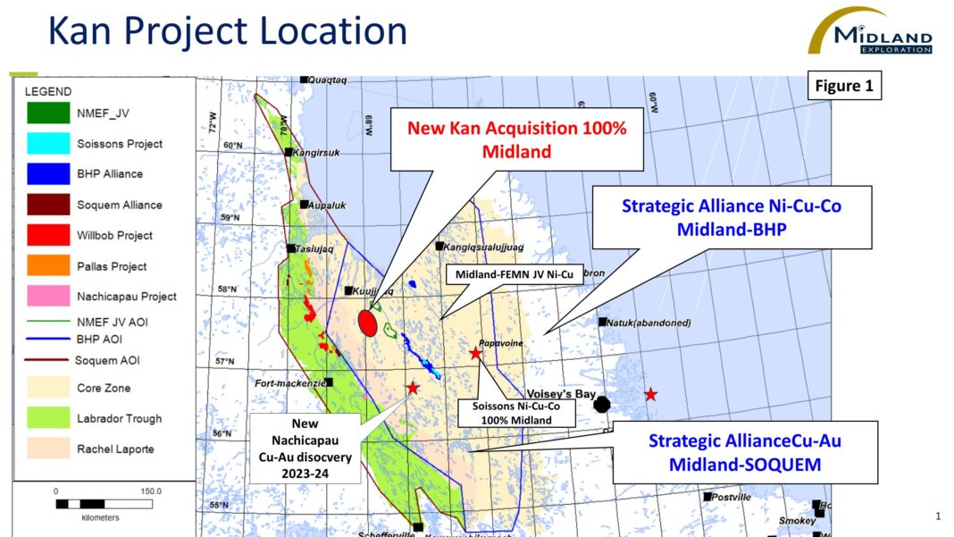 Midland Announces the Acquisition of the Kan Gold Project in the Labrador Trough