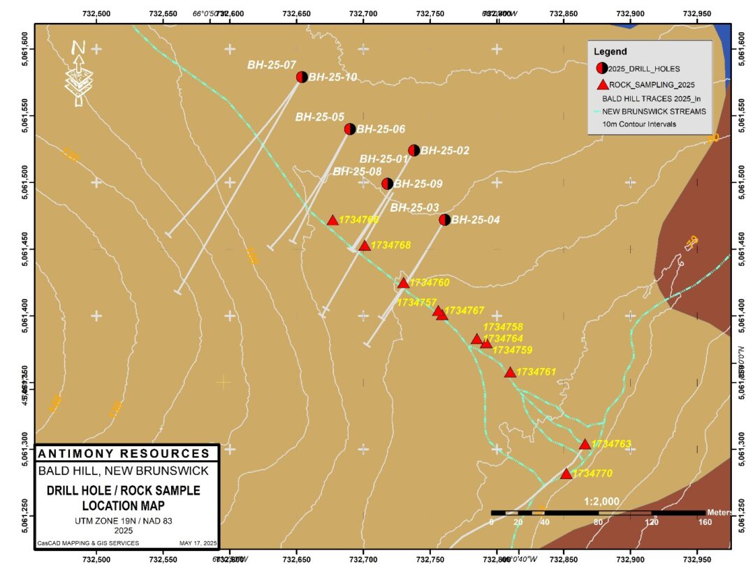 Antimony Resources Intersects Massive Stibnite on Property Under Option from Globex