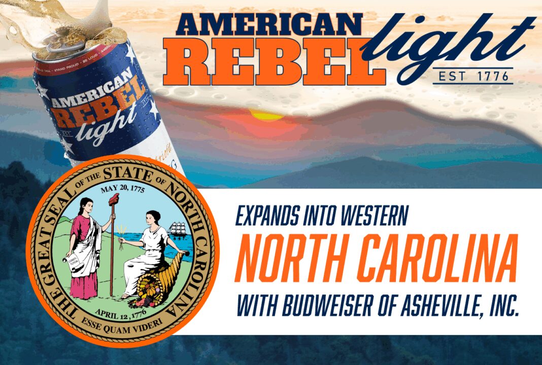 American Rebel Light Beer Expands into Western North Carolina with Budweiser of Asheville, Inc.