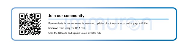 Immuron partners with InvestorHub