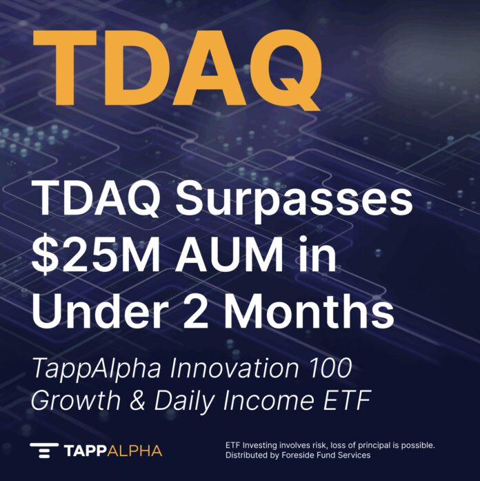 tappalpha’s-tdaq-surpasses-$25-million-aum-in-under-two-months,-outpacing-nasdaq-100-in-performance