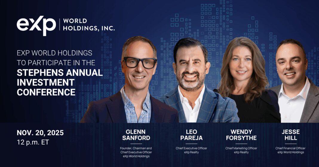 eXp World Holdings to Participate in the Stephens Annual Investment Conference