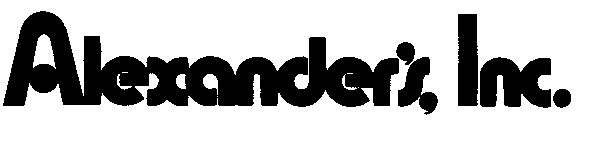 Alexander’s Announces Third Quarter Financial Results